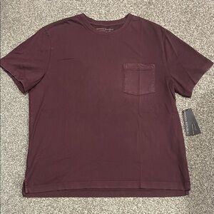 Banana Republic Men's Dark Red Pocket Tee